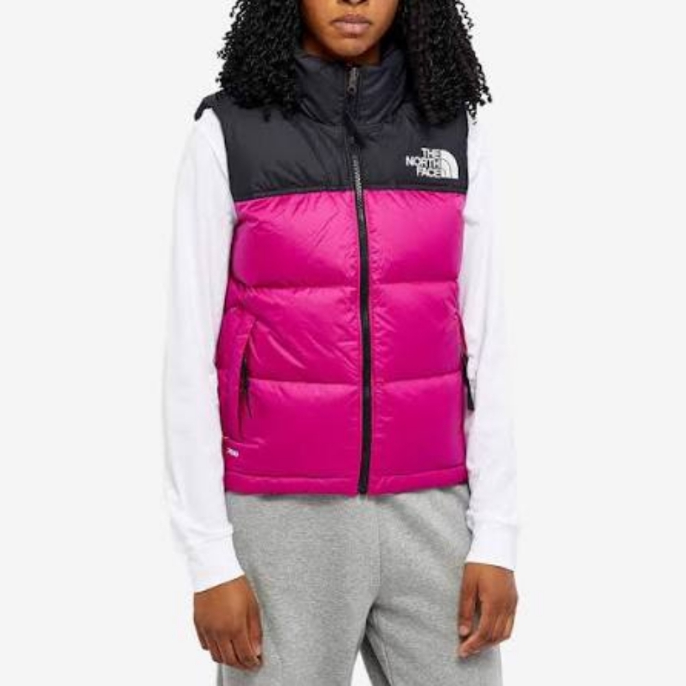 The North Face Women’s Pink & Black 700 Down Vest – Size XL